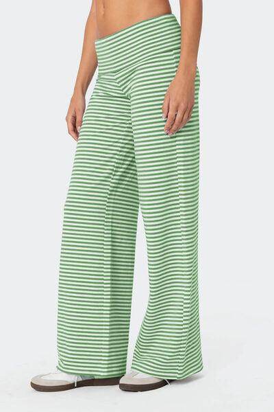 Stylish Striped Wide Leg Pants for Comfortable Fashion - Selvanelle
