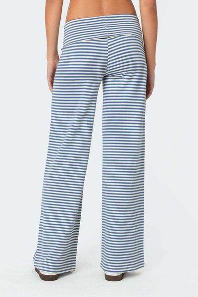 Stylish Striped Wide Leg Pants for Comfortable Fashion - Selvanelle