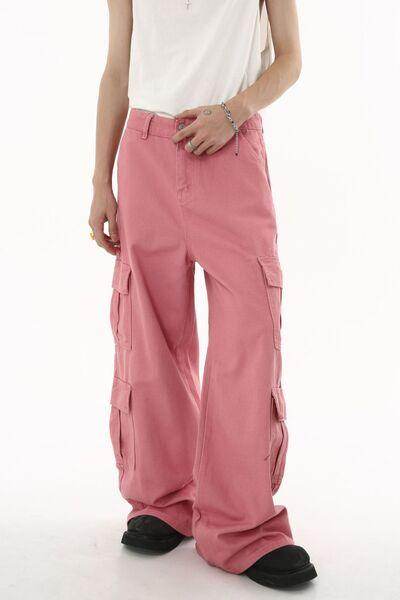 Wide Leg Cargo Jeans for Stylish Comfort and Fit - Selvanelle