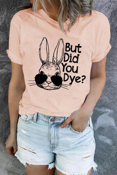 Rabbit Graphic Round Neck T-Shirt for Casual Style Wear - Selvanelle