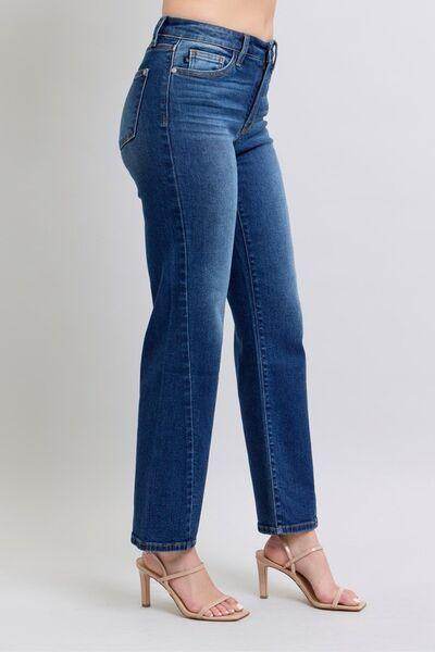 Judy Blue Full Size Side Seam Detail Straight Jeans - Selvanelle