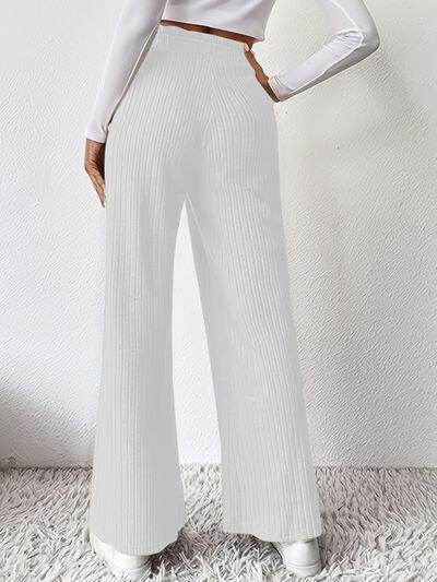 Ribbed High Waist Pants for Women in Various Sizes - Selvanelle