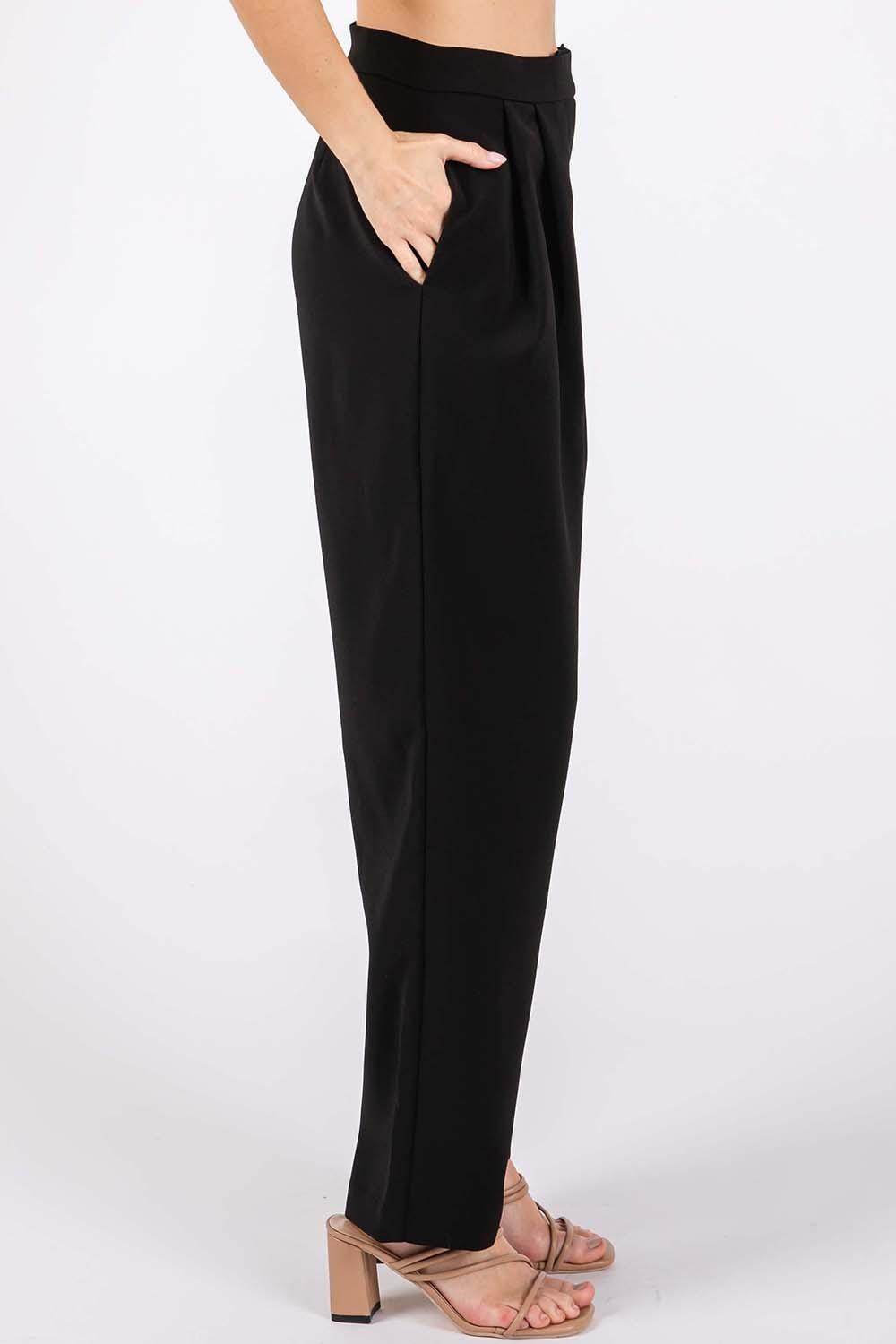 GeeGee High-Waisted Pleated Pants for Chic Style - Selvanelle