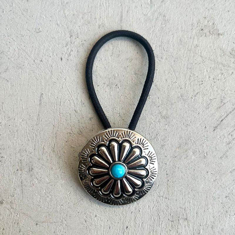 Turquoise Round Shape Hair Rope for Stylish Hair Accessory - Selvanelle