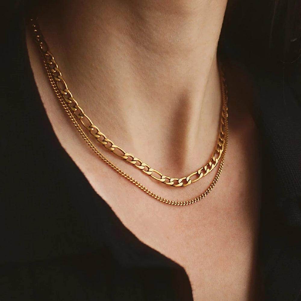 Stainless Steel Double-Layered Necklace for Elegant Style - Selvanelle