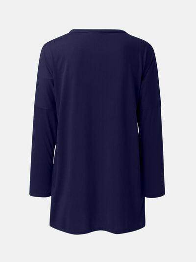 Full Size Round Neck Long Sleeve T-Shirt for Women - Selvanelle