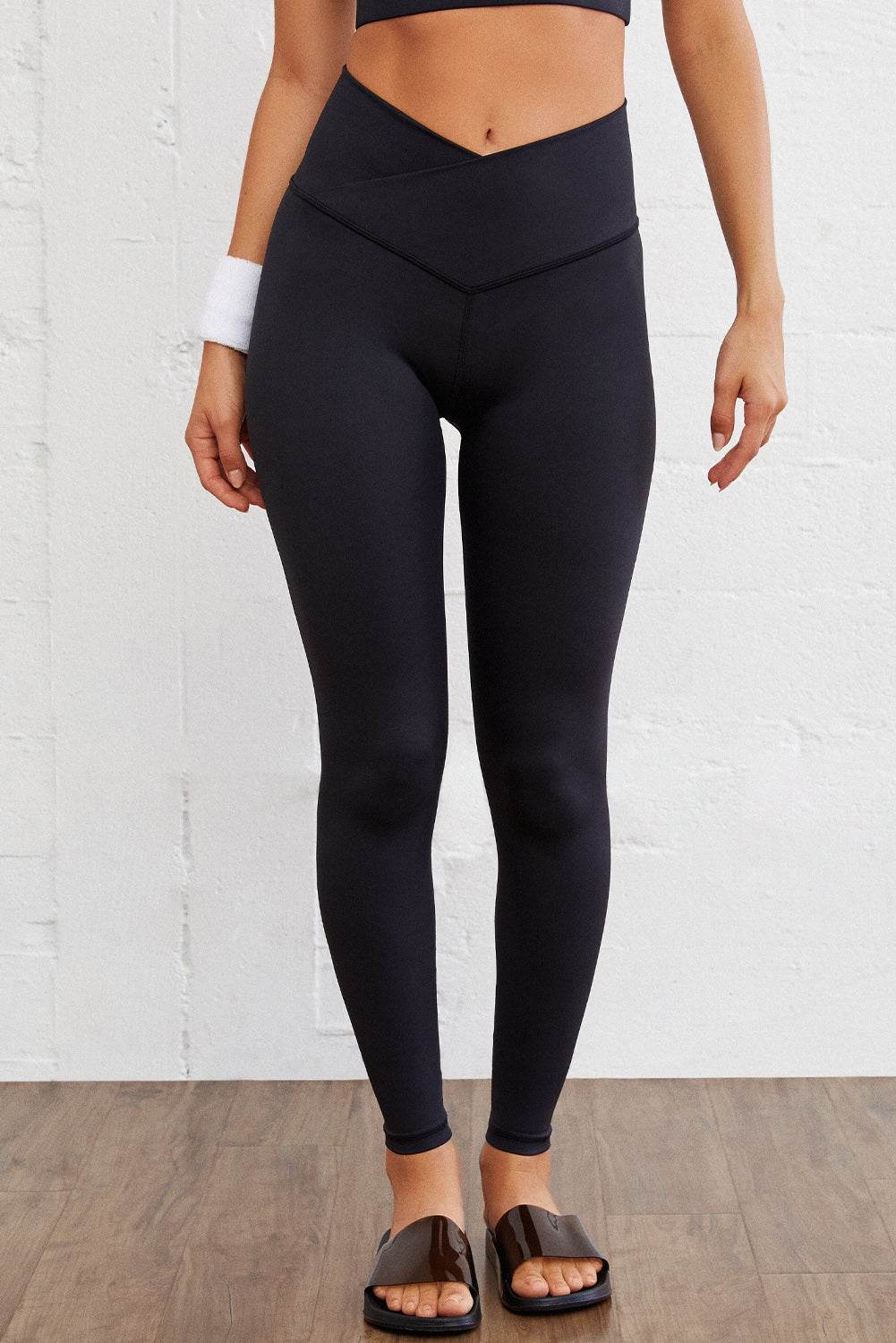Wide Waistband Slim Fit Sports Pants - Selvanelle
