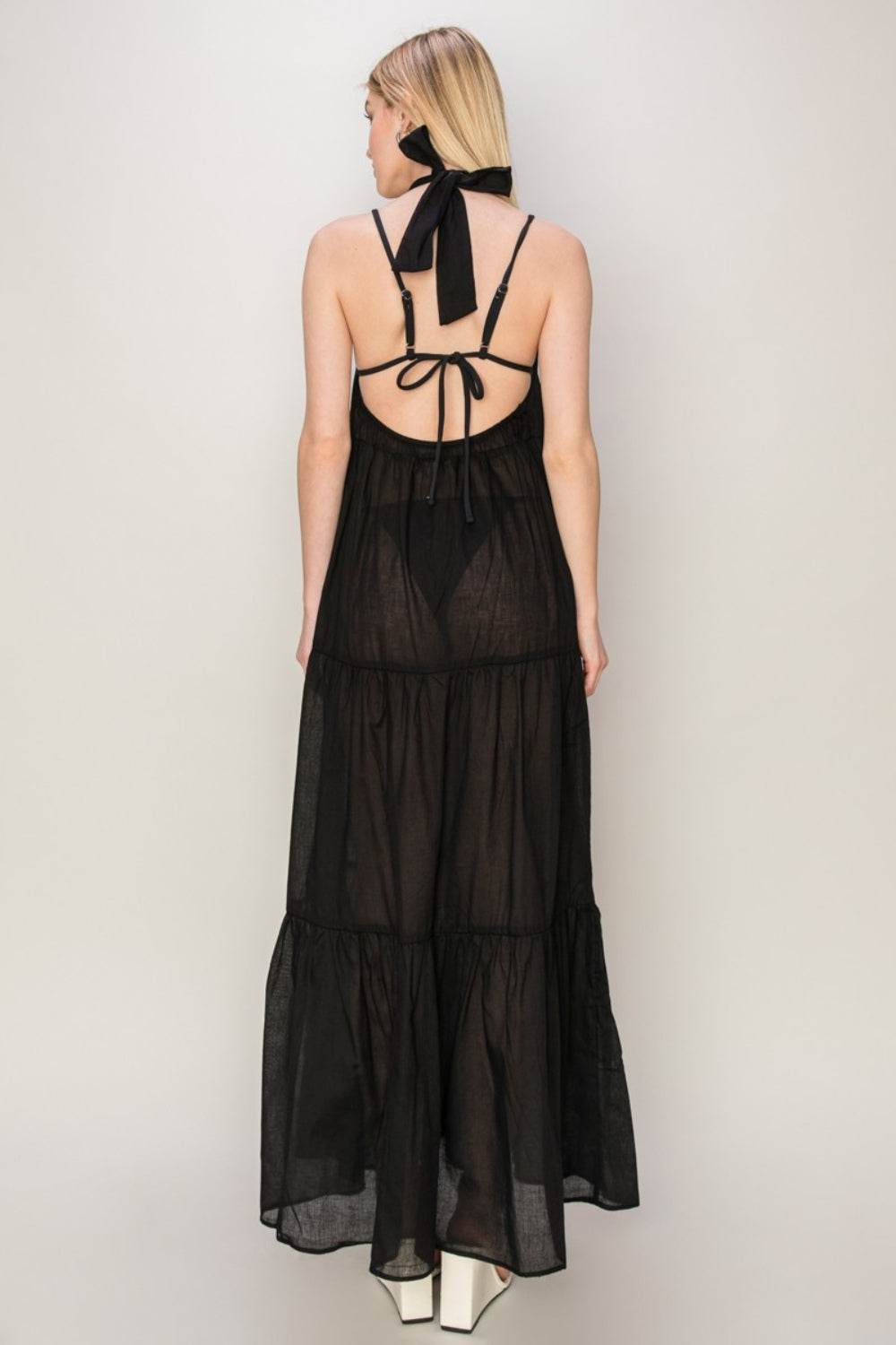 HYFVE Halter Neck Cover Up Maxi Dress - Selvanelle