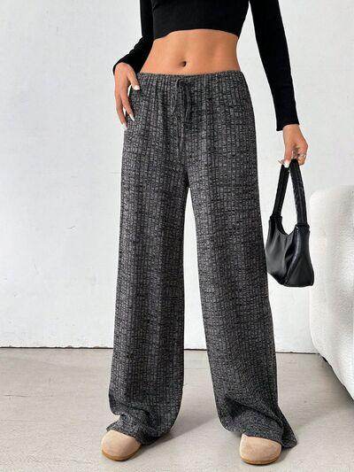 Tied Striped Wide Leg Pants for Stylish Comfort Wear - Selvanelle