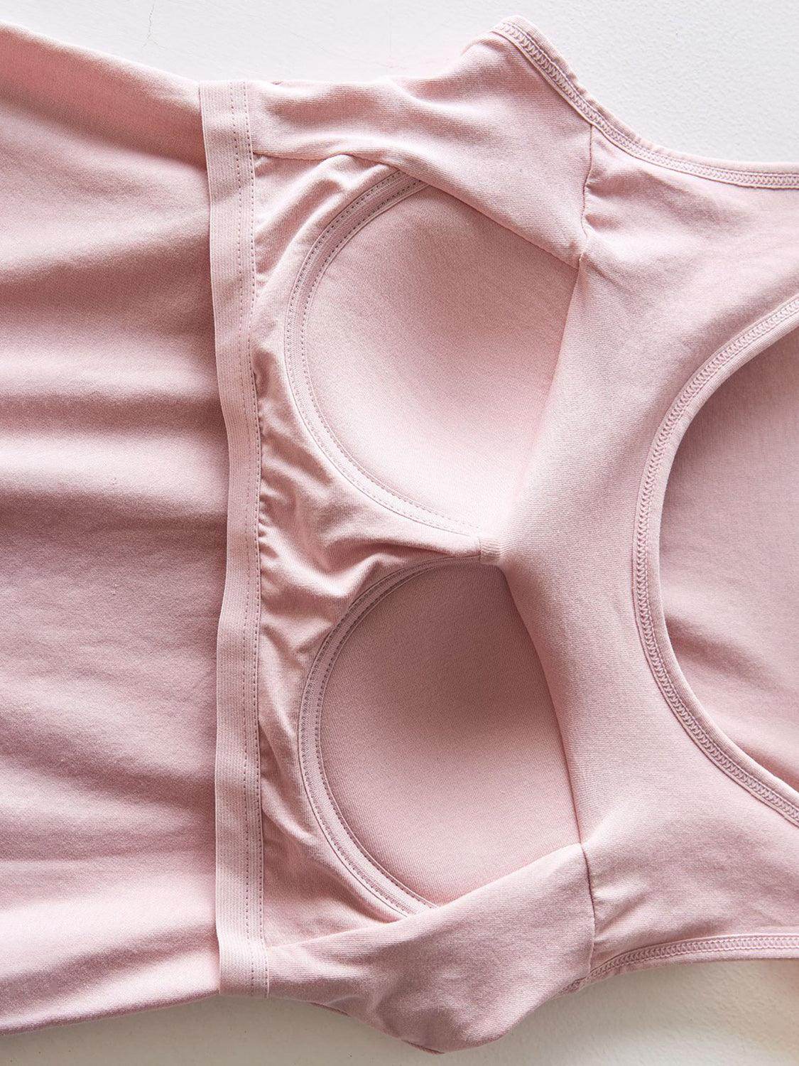 Round Neck Tank with Bra for Comfortable Everyday Wear - Selvanelle