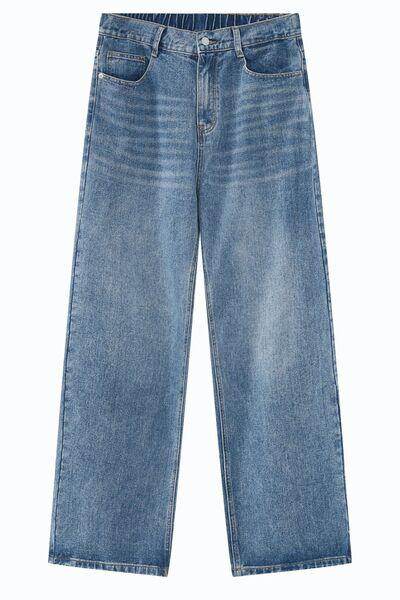 Wide Leg Jeans with Pockets for Effortless Style - Selvanelle