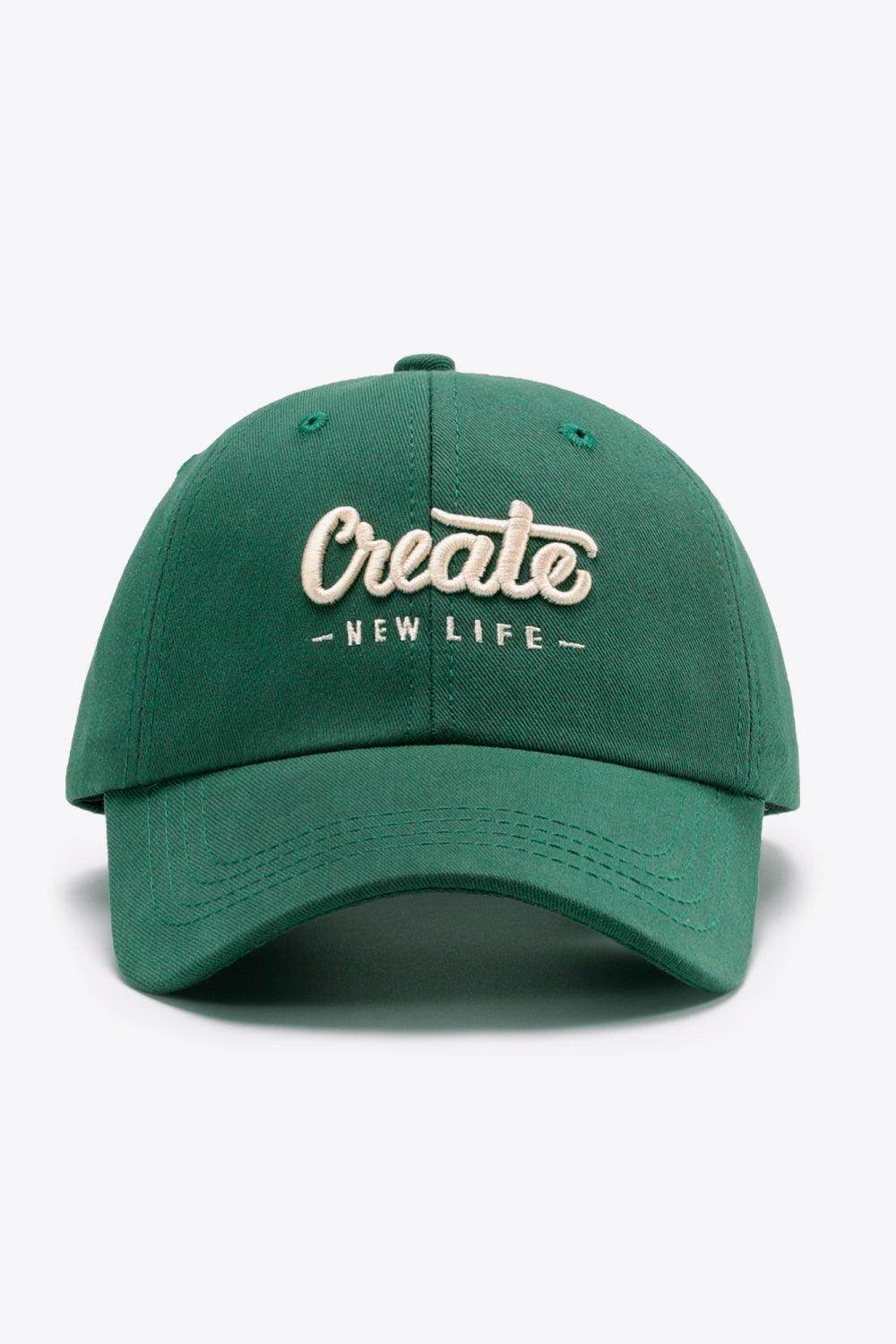 CREATE NEW LIFE Adjustable Cotton Baseball Cap for All Sizes - Selvanelle