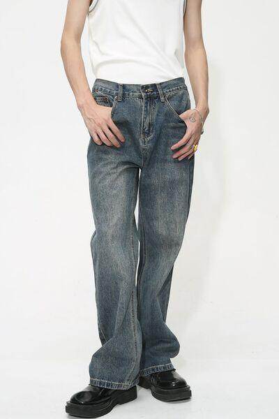 Mid Rise Jeans with Pockets for Casual Everyday Style - Selvanelle