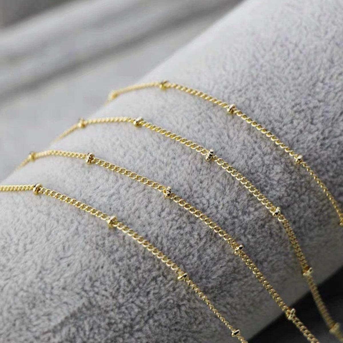 Gold-Plated Bubble Initial Necklace for Personalized Style - Selvanelle