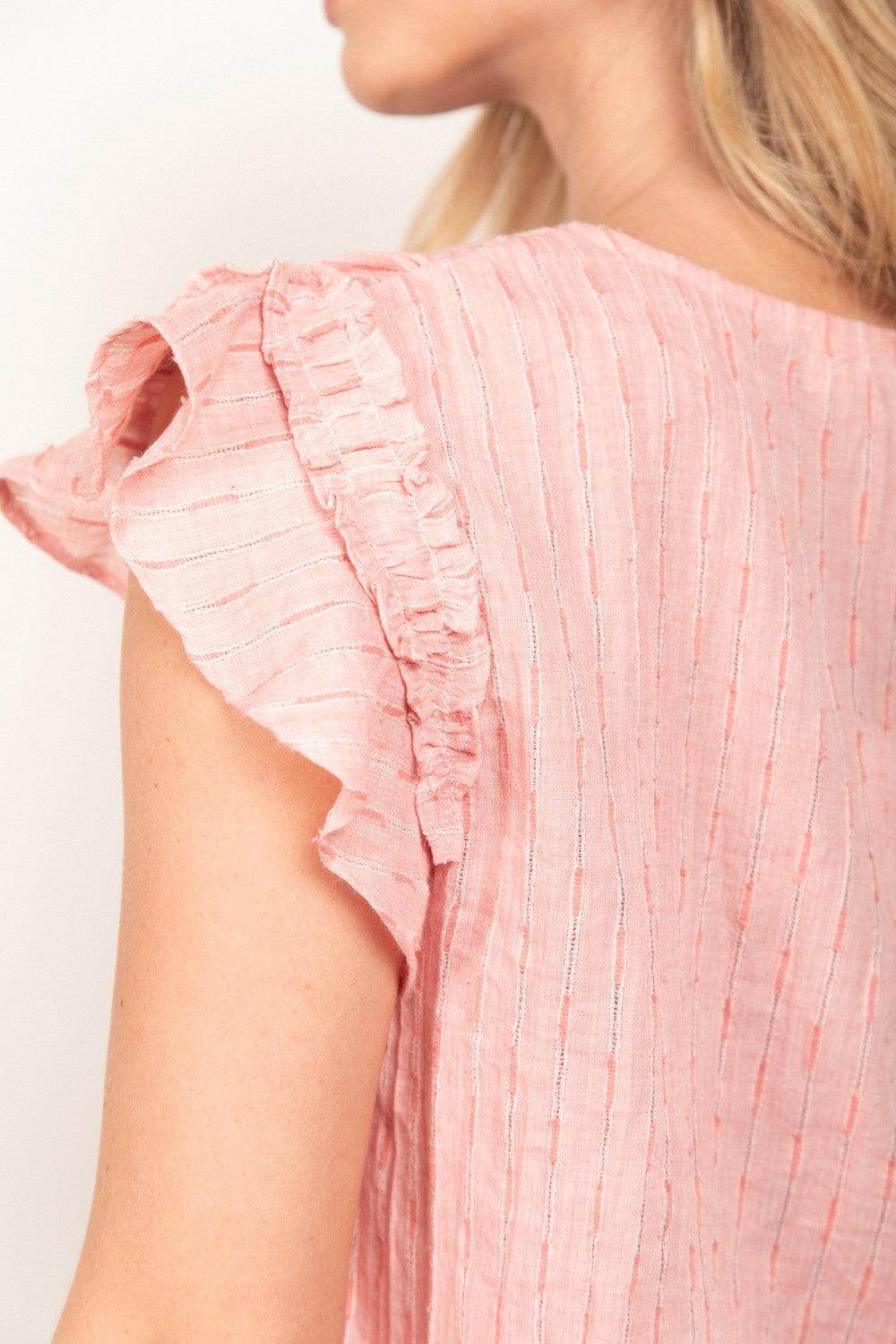 VERY J Ruffle Cap Sleeve Top & Shorts Set for Summer Chic - Selvanelle