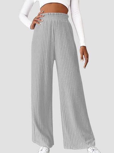 Ribbed High Waist Pants for Women in Various Sizes - Selvanelle