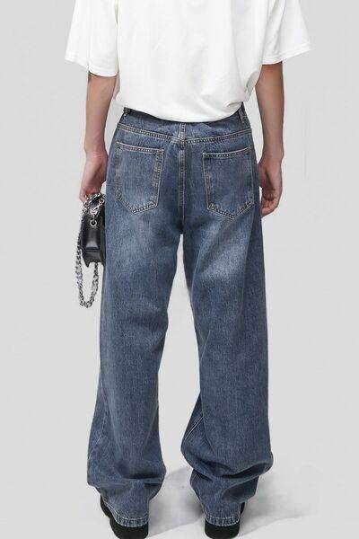 Mid Rise Waist Jeans with Pockets for Everyday Style - Selvanelle
