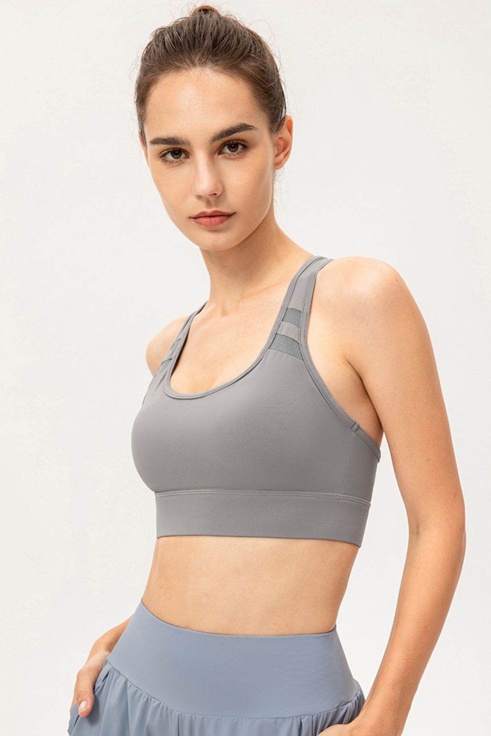 Scoop Neck Long Sports Bra - Selvanelle