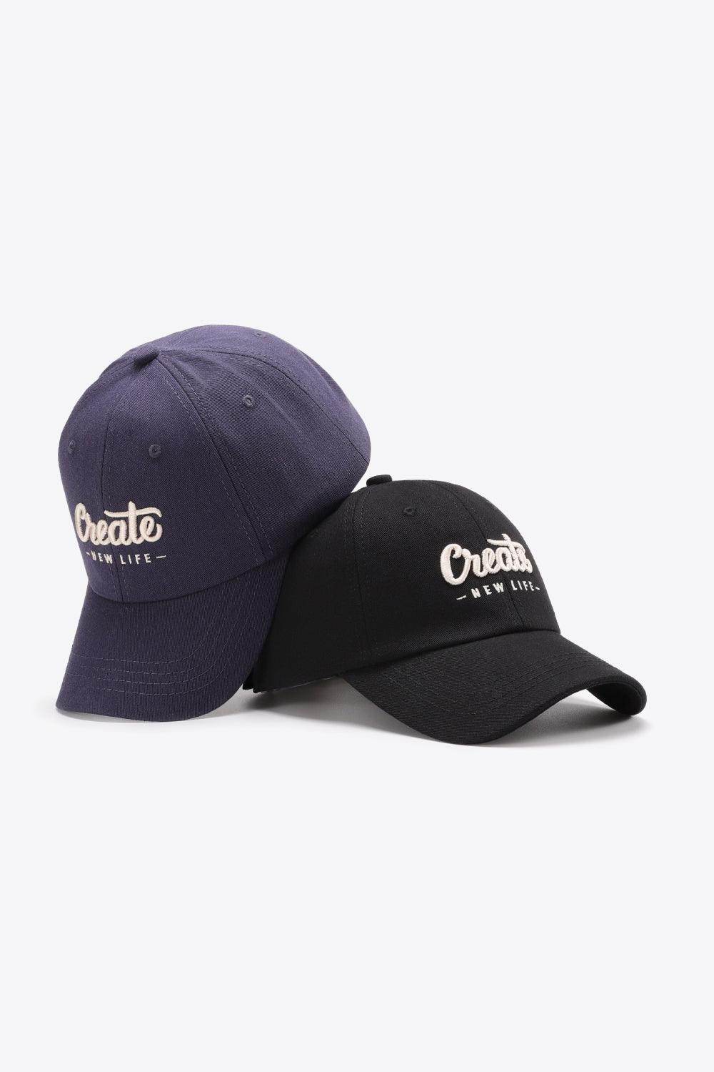CREATE NEW LIFE Adjustable Cotton Baseball Cap for All Sizes - Selvanelle