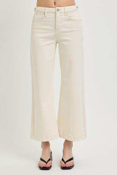 RISEN Full Size Tummy Control Cropped Bootcut Jeans Plus Size - Selvanelle