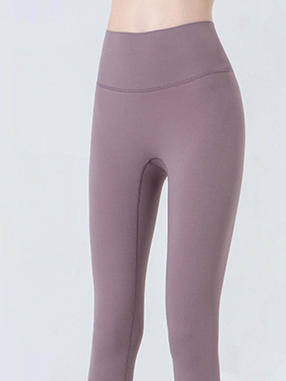 Wide Waistband Cropped Sports Leggings for Active Comfort - Selvanelle