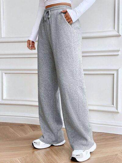 Drawstring Wide Leg Pants for Comfortable Everyday Style - Selvanelle