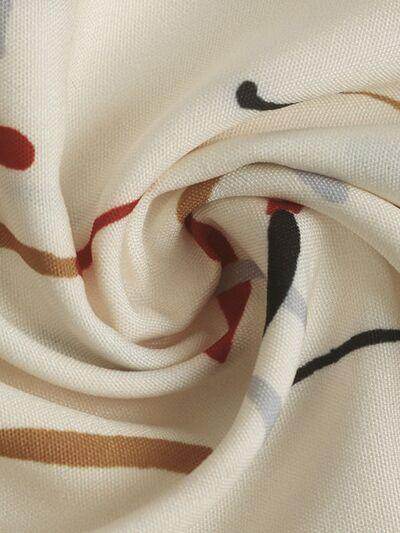 Perfee Printed Collared Neck Short Sleeve Shirt for Women - Selvanelle