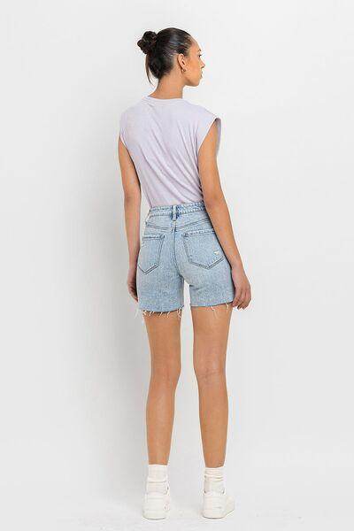 Vervet by Flying Monkey High Rise Denim Shorts for Women - Selvanelle