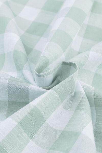 Pocketed Plaid Collared Neck Long Sleeve Shirt for Women - Selvanelle