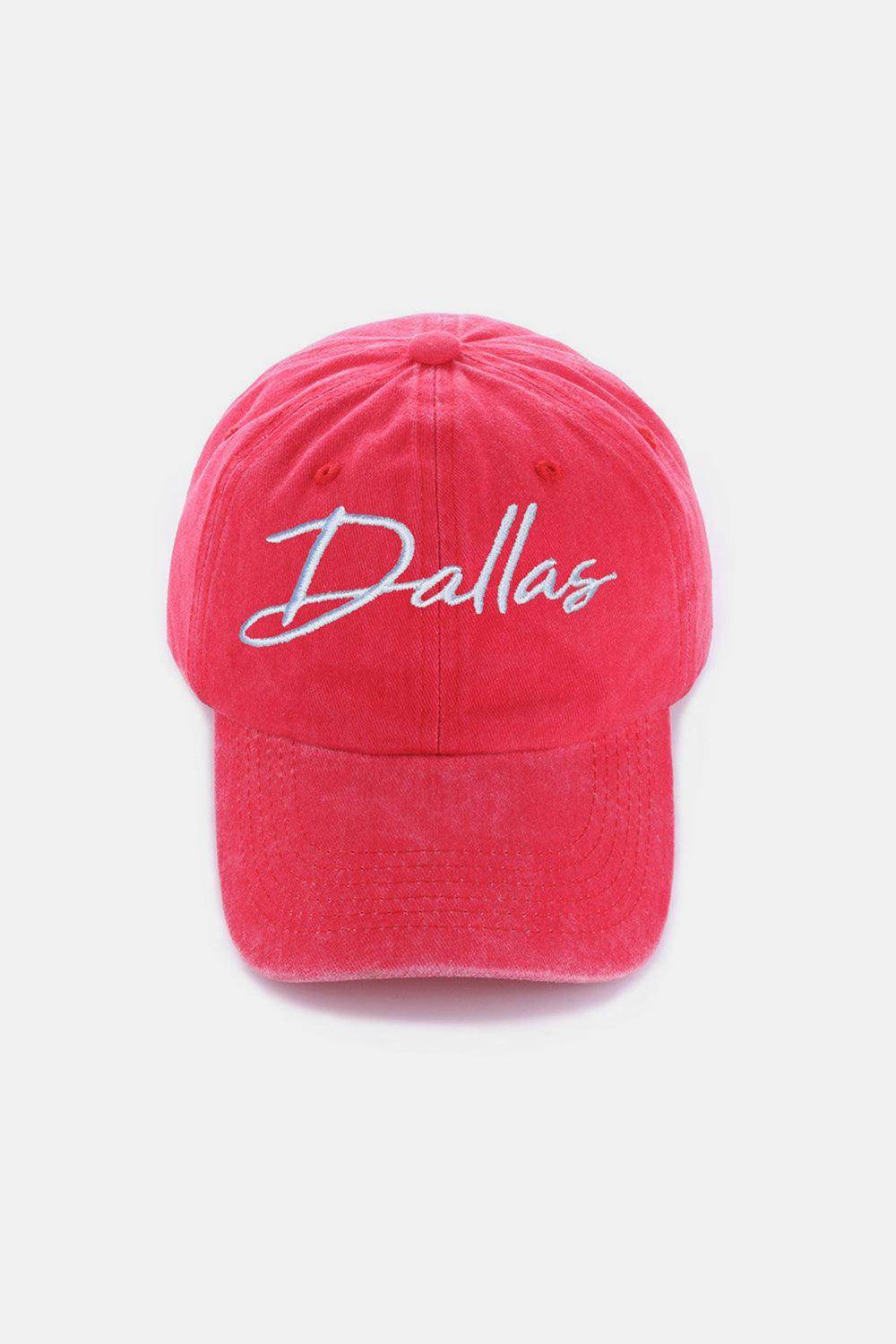 Zenana Washed DALLAS Embroidered Baseball Cap for Style - Selvanelle