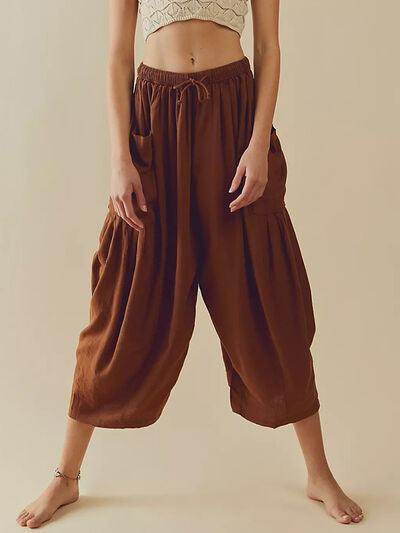 Full Size Wide Leg Pants with Pockets for Women - Selvanelle