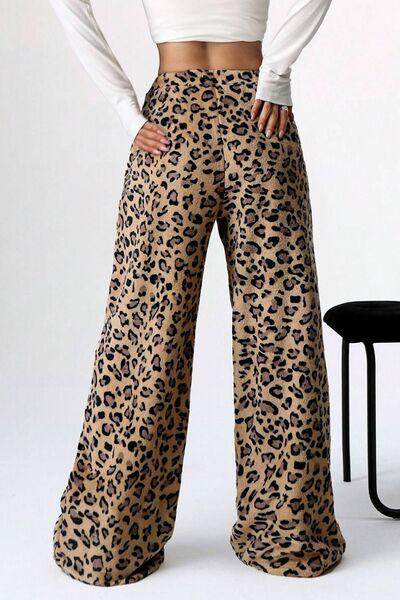 Leopard Wide Leg Pants for Women - Stylish and Trendy - Selvanelle