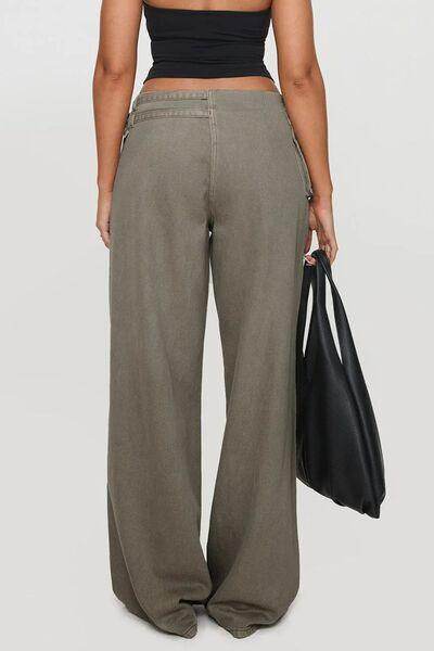 Stylish Wide Leg Jeans with Pockets for Everyday Wear - Selvanelle