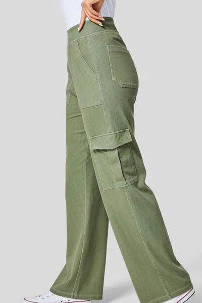High Waist Straight Leg Cargo Jeans for Modern Style - Selvanelle