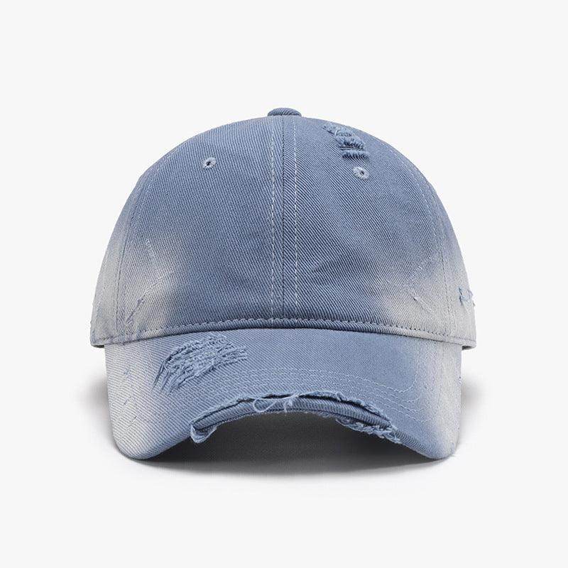 Distressed Adjustable Cotton Hat for Casual Stylish Wear - Selvanelle
