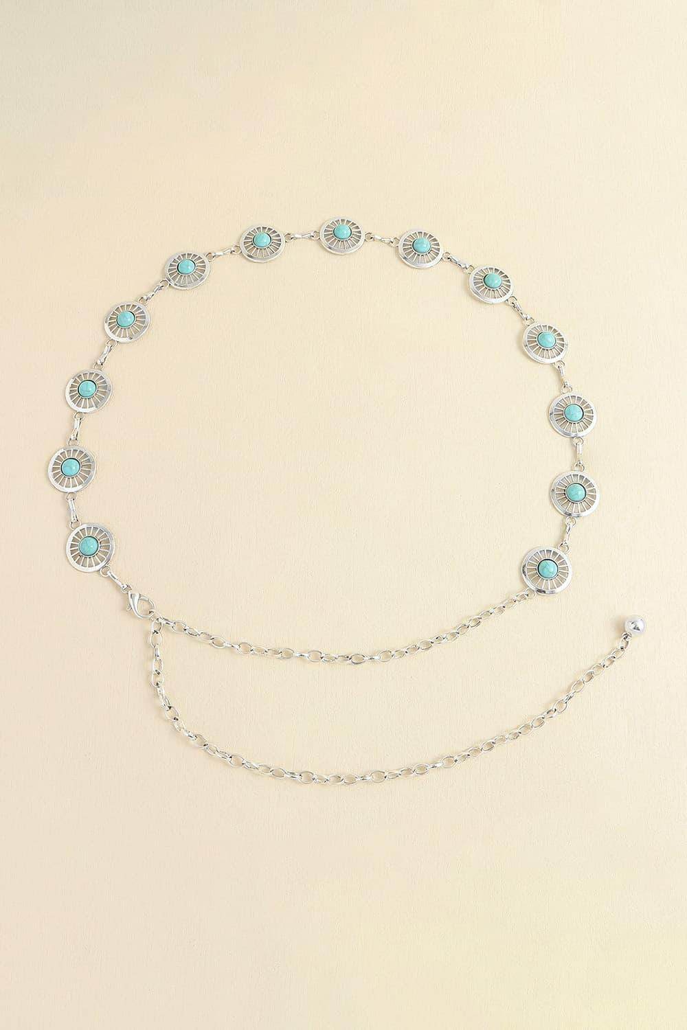 Vintage Turquoise Alloy Belt for Chic Fashion Style - Selvanelle