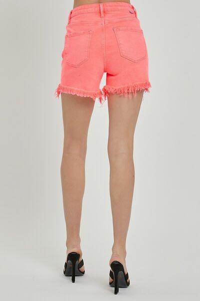 RISEN Raw Hem Asymmetrical Waist Denim Shorts for Women - Selvanelle