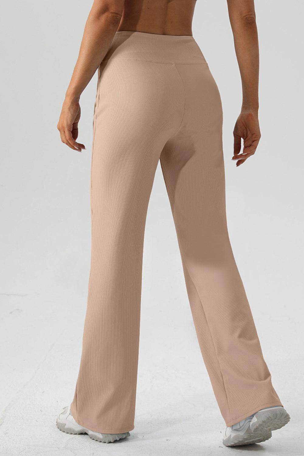 High Waist Straight Active Pants for Comfort and Style - Selvanelle