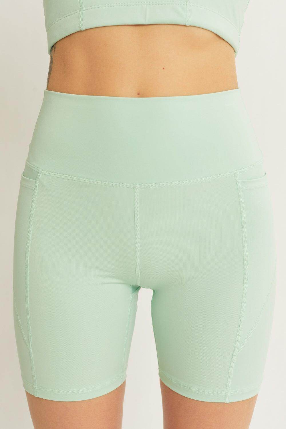 Love Tree High Waist Seam Detail Active Shorts for Women - Selvanelle