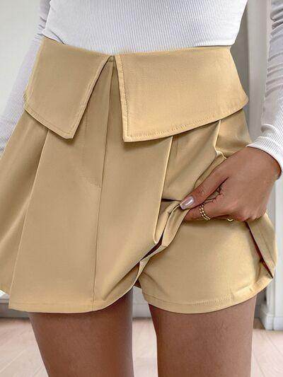 Perfee Pleated High Rise Shorts for Stylish Comfort - Selvanelle