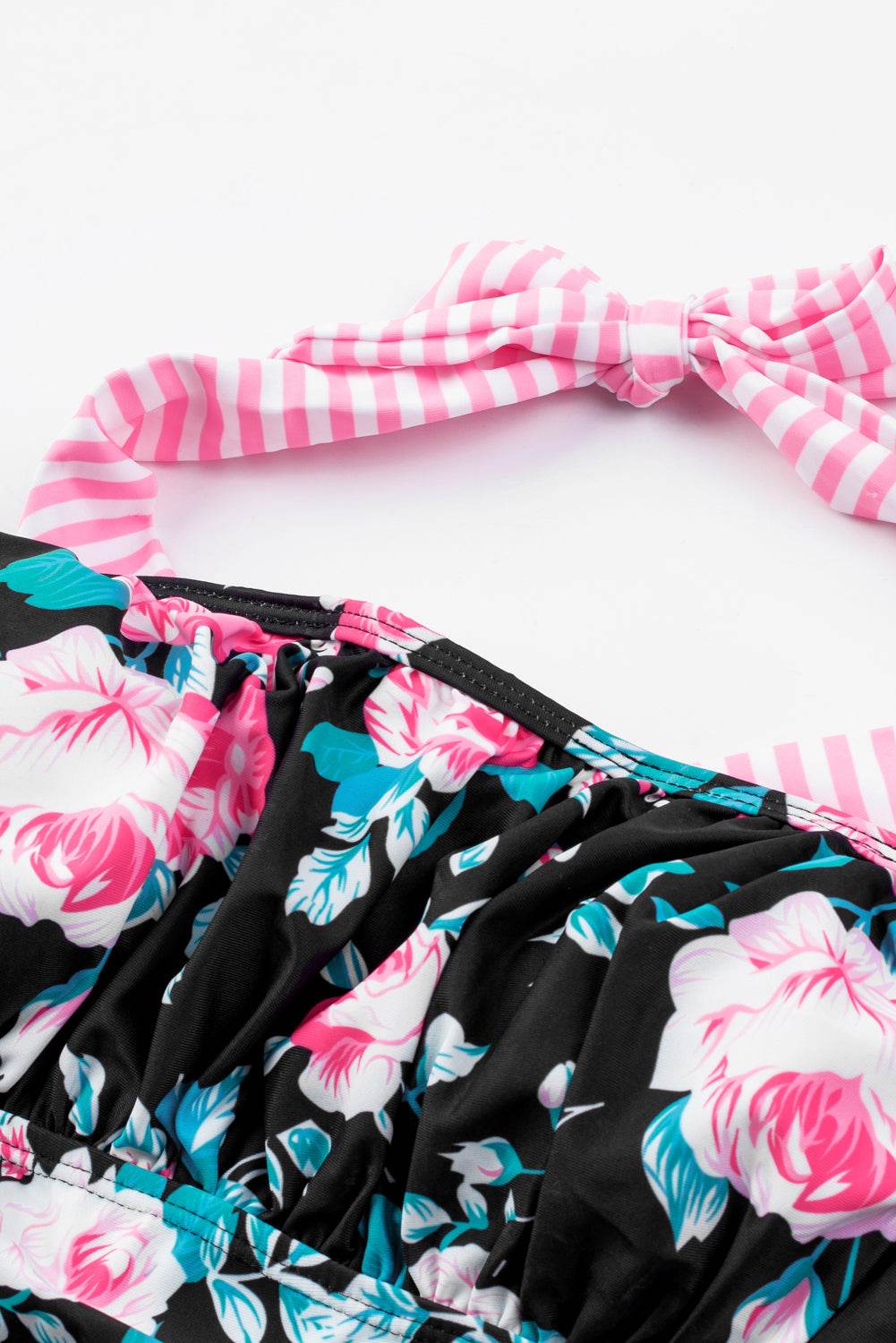 Mixed Print Tie-Back Two-Piece Swimsuit - Selvanelle