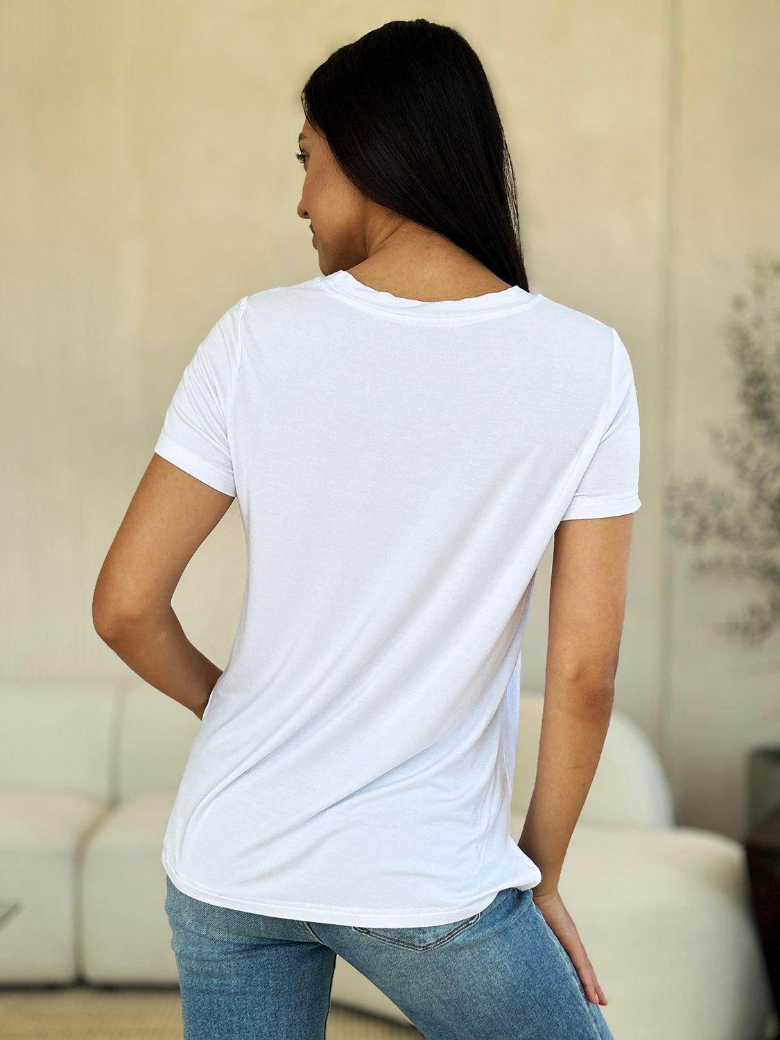 Basic Bae Full Size Round Neck Short Sleeve T-Shirt Black - Selvanelle