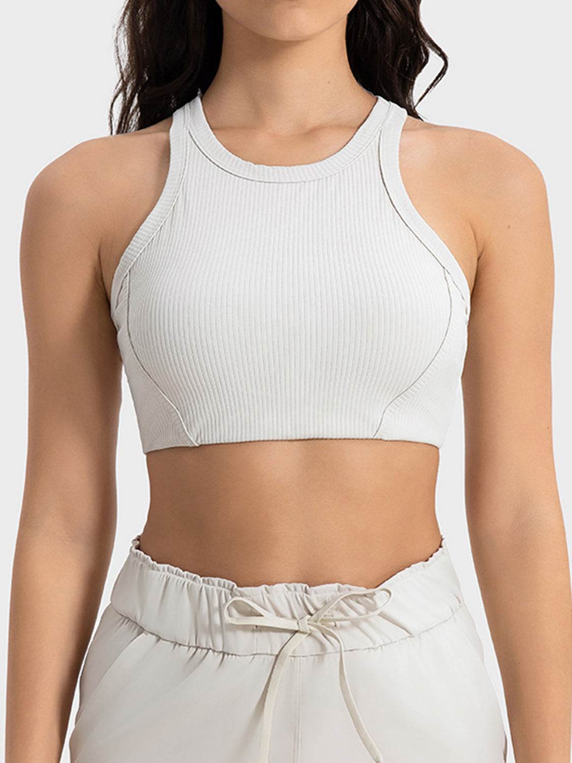 Millennia Wide Strap Cropped Sport Tank - Selvanelle