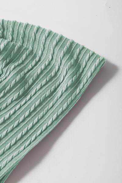 Textured Round Neck Flounce Sleeve Blouse for Stylish Wear - Selvanelle