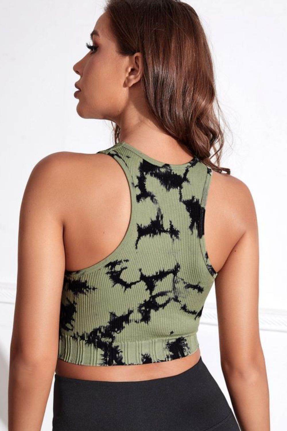 Tie-dye Cropped Round Neck Tank Top - Selvanelle