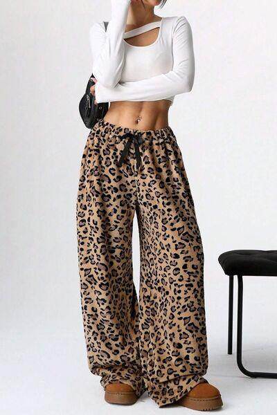 Leopard Wide Leg Pants for Women - Stylish and Trendy - Selvanelle
