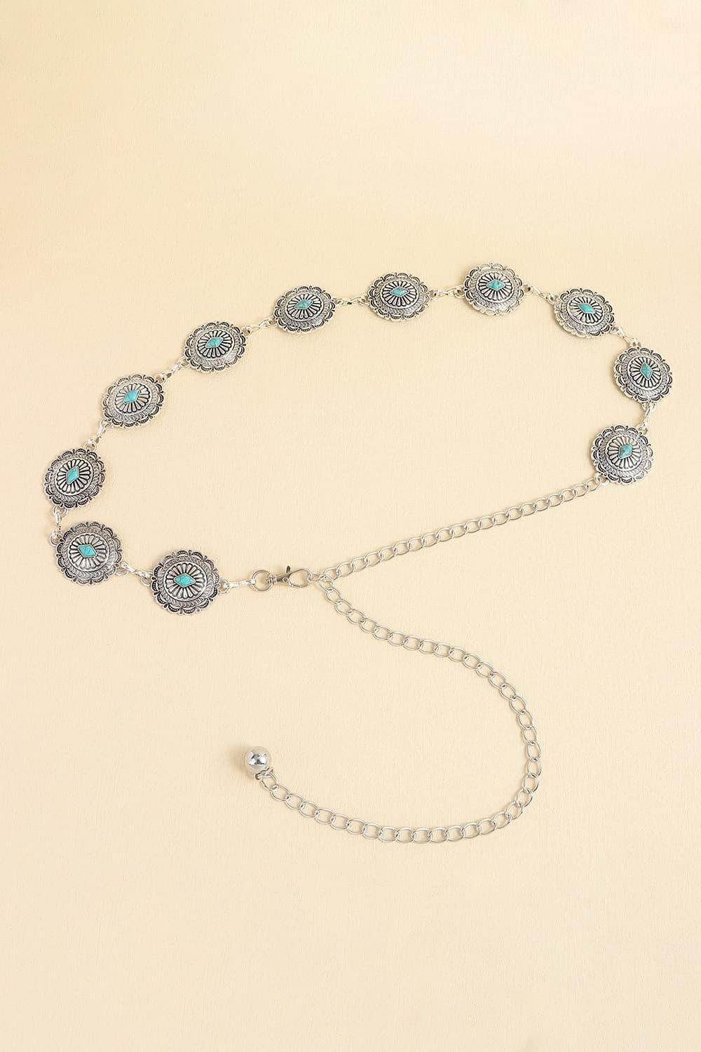 Vintage Turquoise Alloy Belt for Chic Fashion Style - Selvanelle