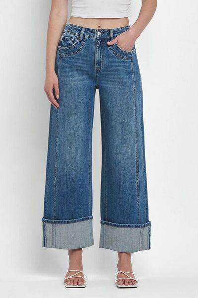 Stylish Straight Leg Jeans with Pockets for All Sizes - Selvanelle