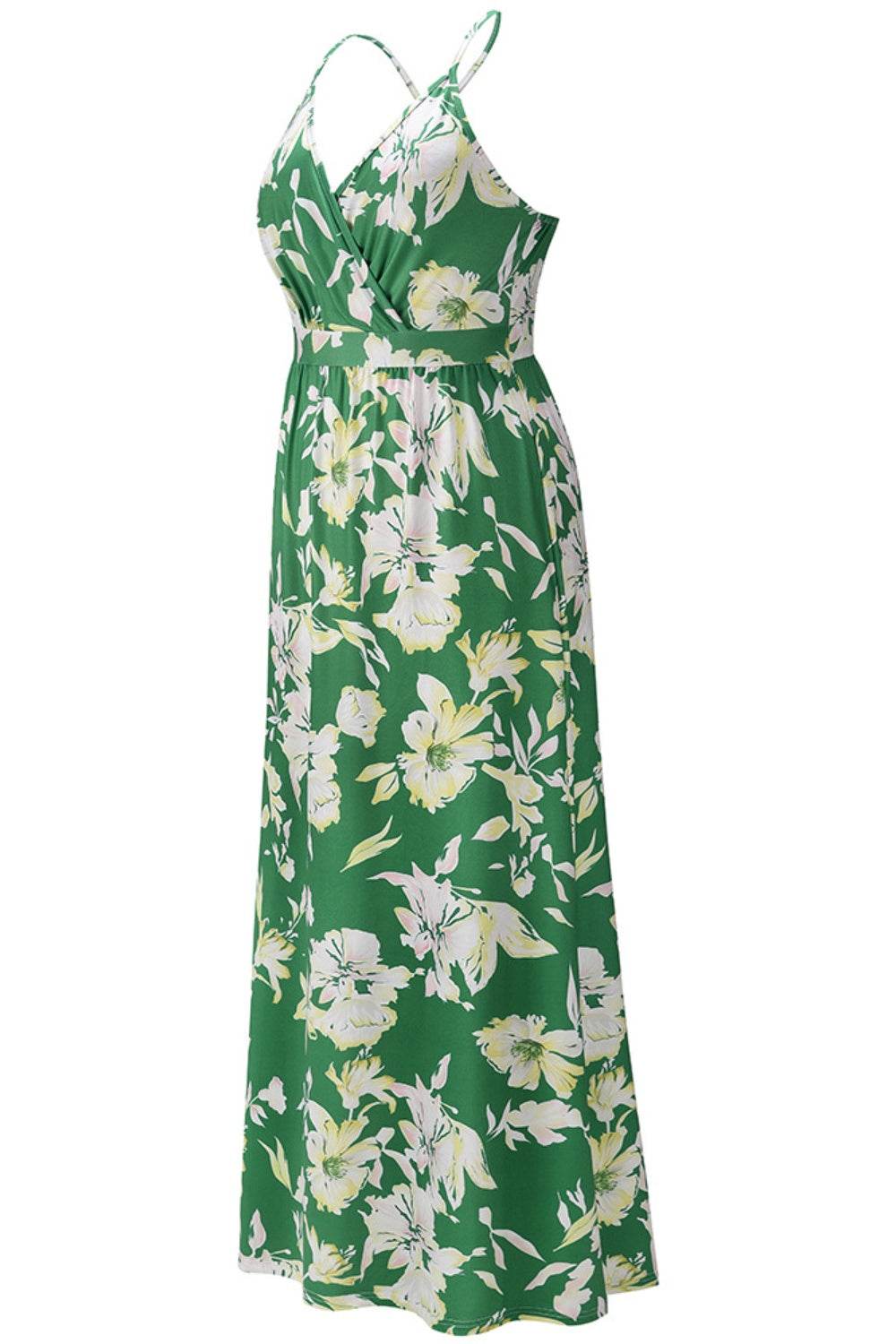 Crisscross Printed Surplice Cami Dress - Selvanelle