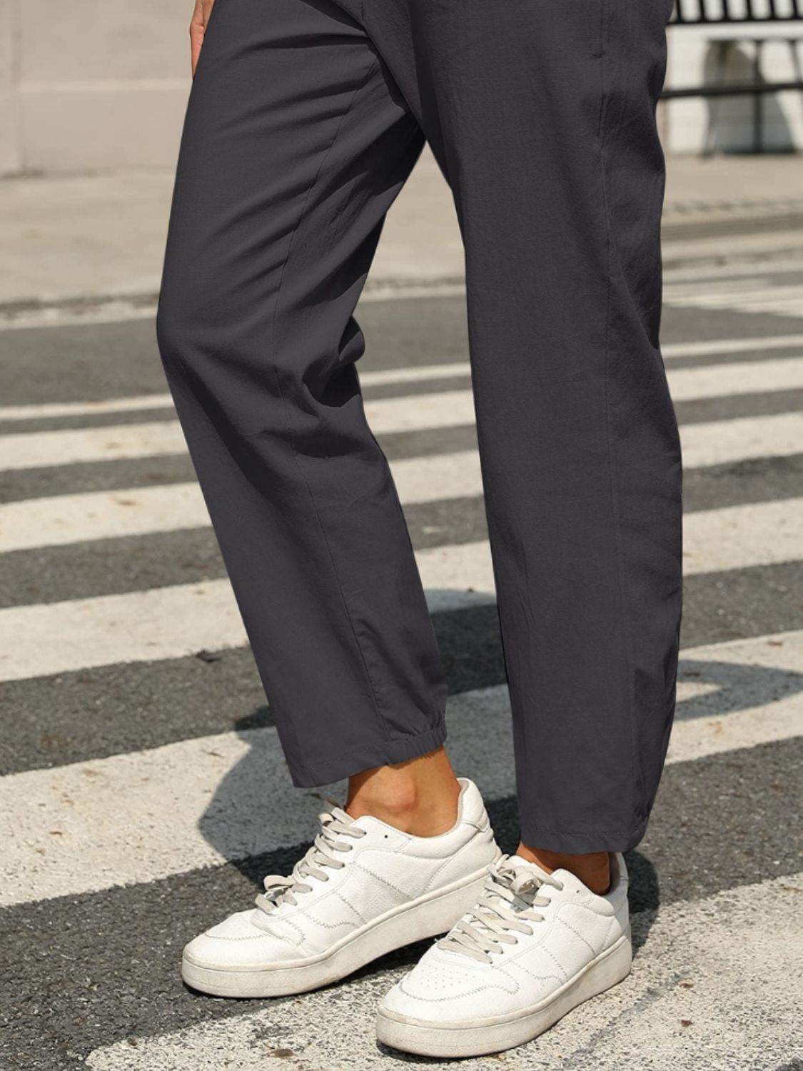 Elastic Waist Tapered Pants - Selvanelle